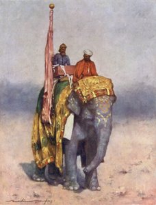 Een Olifant uit de Zanderige Woestenijen van Rajputana door Mortimer Ludington Menpes